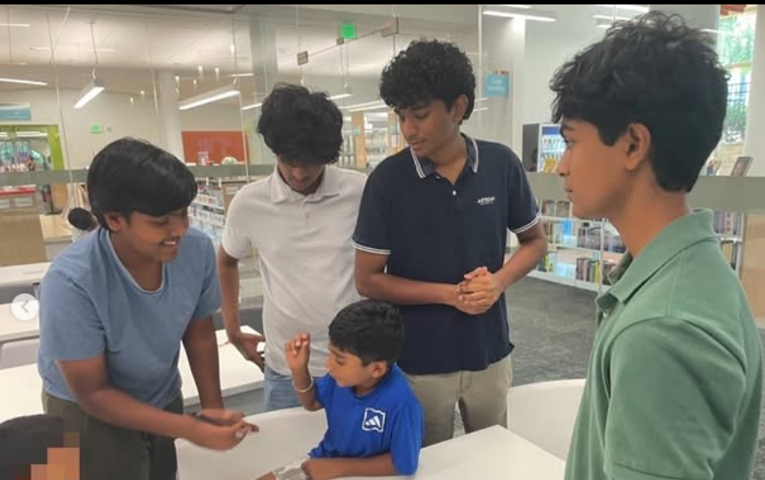 HFF volunteers working with kids at a youth event